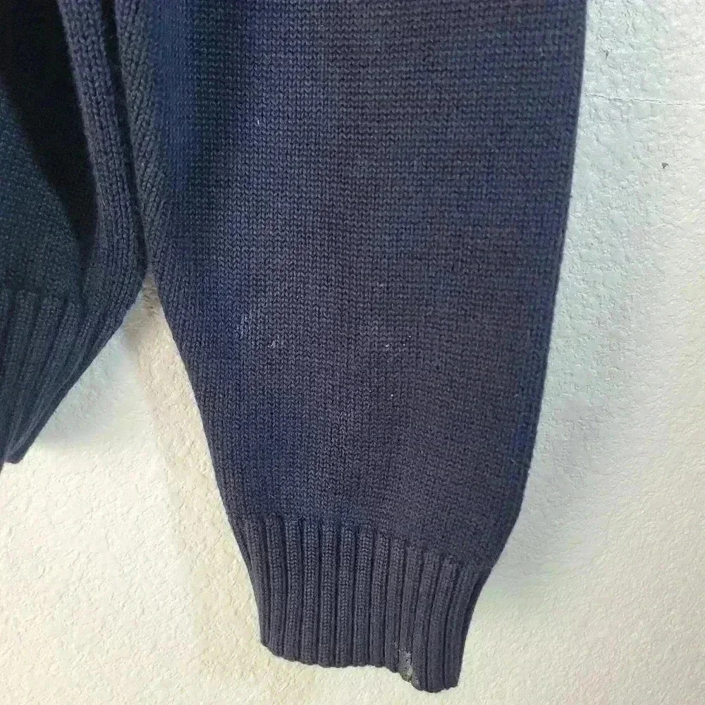 Vintage Polo By Ralph Lauren Exclusive Of Decoration Mock Neck Blue 1/4 Zip XL - Picture 4 of 9